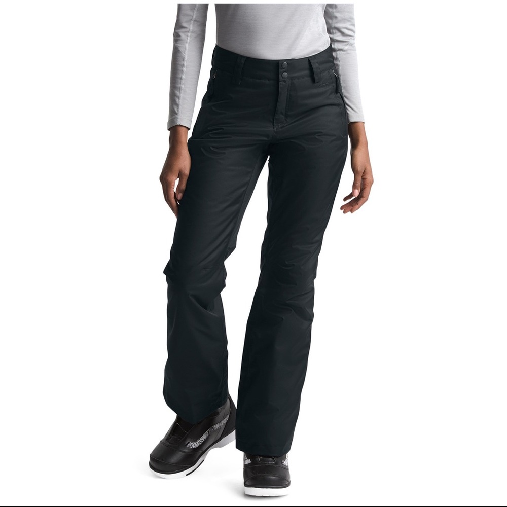 NORTH FACE BLACK FIITED SKI PANTS
